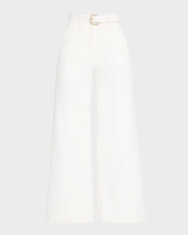 Alexia Belted Wide-Leg Pants
